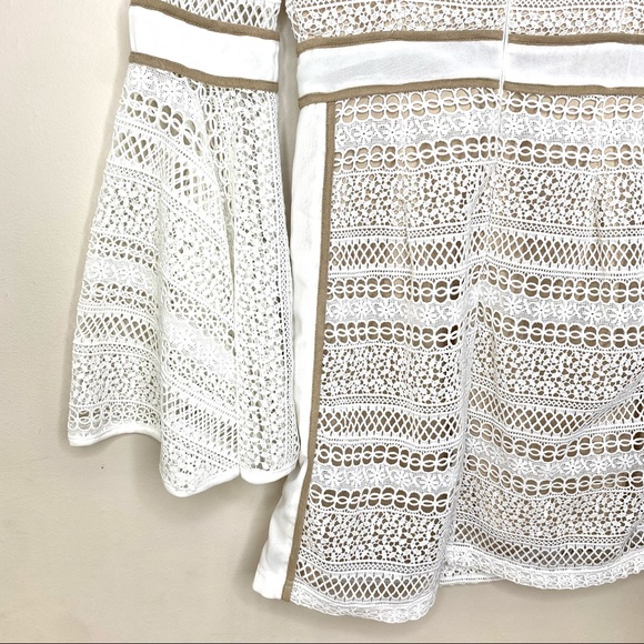 L’ATISTE by Amy White Nude Eyelet Mini Bell Sleeve - Picture 12 of 15